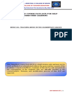 Simplified Course Pack (SCP) For Self-Directred Learning: Physically Detached Yet Academically Attached