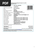 PAN Application Acknowledgment Receipt For Form 49A (Physical Application)