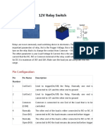 12V Relay Switch: Pin Configuration