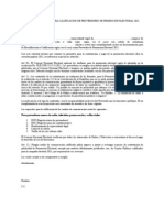 Carta de Solicitud para Calificacion de Proveedores de Promocion Electoral 2011