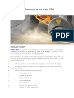 OHSAS 18001 Elaboración de Una Matriz IPER