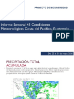 Boletín Climático Semanal Costa Sur (25-31 de Mayo)