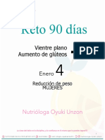 Menu Reto 90 Dias Enero 4 Reduccion de Peso Mujeres