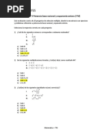 PRUEBA 3 (I°) Potencia Base Racional y Exponente Entero - Solis