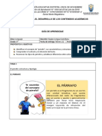 GRADO 8° GUÍA No. 1 EL PÁRRAFO-ESTRUCTURA Y TIPOS