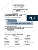 Classroom Demonstration Teaching: Learning Task