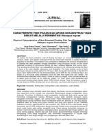 Jurnal: Karakteristik Fisik Pakan Ikan Apung Non-Ekstrusi Yang Dibuat Melalui Fermentasi Rhizopus Oryzae