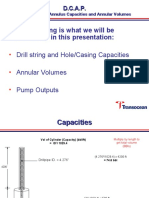 Capacities and Annular Volumes and Pump Outputs