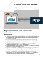 Basics of Internet Intranet E Mail Audio and Video Conferencing ICT Part 2