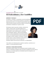 Federalismo y Los Caudillos