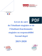 Livret de L'e&#769 Tudiant-Stagiaire & E&#769 Tudiant-Fonctionnaire-Stagiaire (2019-2020)