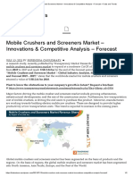 Mobile Crushers and Screeners Market - Innovations & Competitive Analysis - Forecast