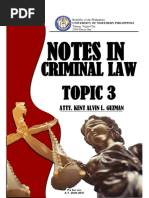 Notes In: Criminal Law Topic 3