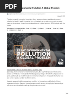 Essay On Environmental Pollution A Global Problem PDF