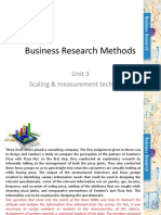 Business Research Methods: Unit 3 Scaling & Measurement Techniques