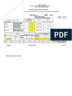 Price Adjustment Calculation Sheet