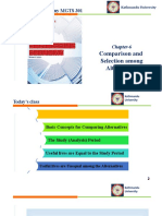 Comparison and Selection Among Alternatives: Engineering Economy MGTS 301