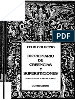 Felix Coluccio Diccionario de Creencias y Supersticiones