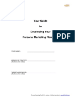 Personal Marketing Plan Sample