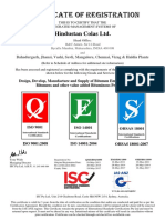 Certificate of Registration: Hindustan Colas LTD