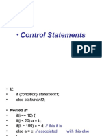 Control Statements