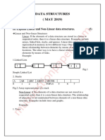 Data Structures (MAY 2019) : Q.1 (A) Explain Linear and Non-Linear Data Structures.