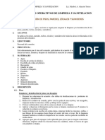 Limpieza y Desinfección de Pisos, Paredes, Zócalos y Sumideros