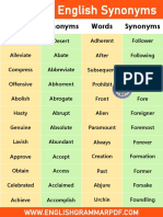 Common English Synonyms