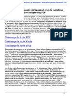 Dictionnaire Du Transport Et de La Logistique 3eme Edition Gestion Industrielle B00TEEB9WG