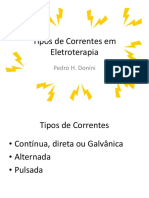 Tipos de Correntes Elétricas e Parâmetros Físicos Do Pulso Elétrico