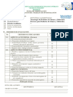 Fichas de Evaluación de Sustentación de Churros