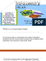 Curriculum Mapping & Learning Plan