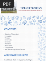 Physics Transformer Invistigatory Project On Transformers