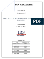 Strategic Management: Semester III Assignment 8