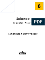 Science 6 Lesson Plan and Activity Sheet