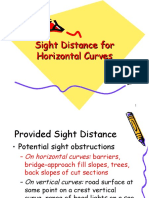 Sight Distance For Horizontal Curves