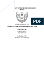 Lab 8 - Uniaxial Compressive Strength Test