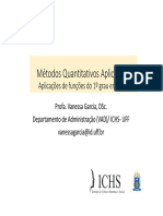 MQA I - Aplicações de Funções Do 1º Grau em ADM