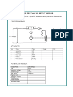 Brake Test On DC Shunt Motor