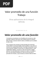 Valor Promedio de Una Función y Trabajo