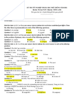 Rs From The Other Three in Pronunciation in Each of The Following Questions