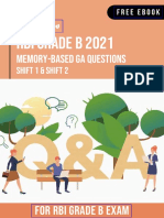 RBI Grade B 2021: Memory-Based GA Questions