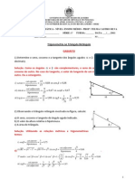 Exercicios - Trigonometria No Triangulo Retangulo - Gabarito