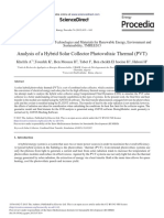 Analysis of A Hybrid Solar Collector Photovoltaic Thermal PVT