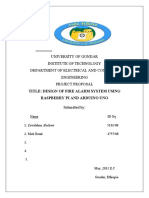 University of Gondar Institute of Technology Department of Electrical and Computer Engineering Project Proposal