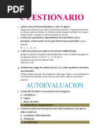 Cuestionario y Autoevaluacion 2