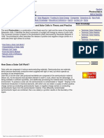 Solar Electricity and Solar Cells in Theory and Practice Photovoltaics