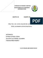 Práctica 12 Determinación de Proteínas