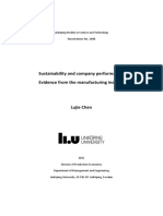 Sustainability and Company Performance: Evidence From The Manufacturing Industry