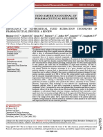 Importance of Supercritical Fluid Extraction Techniques in Pharmaceutical Industry - A Review